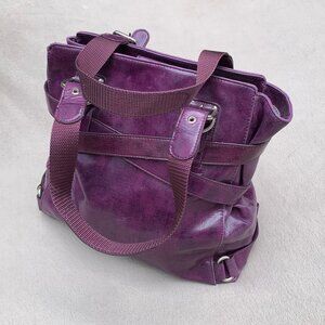 The Limited Purple Faux Leather Large Capacity Shoulder Bag